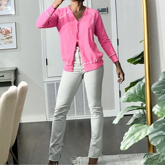 St.john pink wool cardigan blend sweater size large - Picture 5 of 13